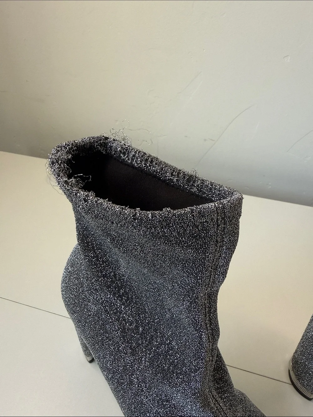 Michael Kors Sparkle Knit Ankle Boots - Silver
